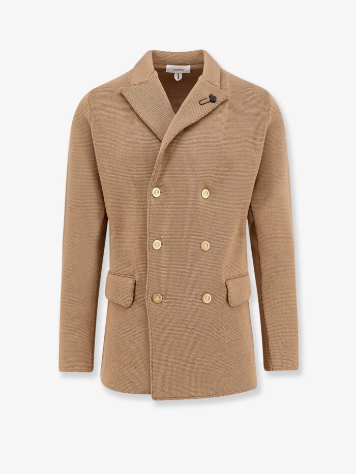 Lardini Knitted Blazer With Iconic Brooch