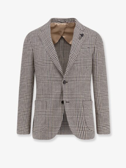 Lardini Madras Wool Blend Blazer