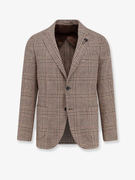 Lardini Madras Wool Blend Blazer