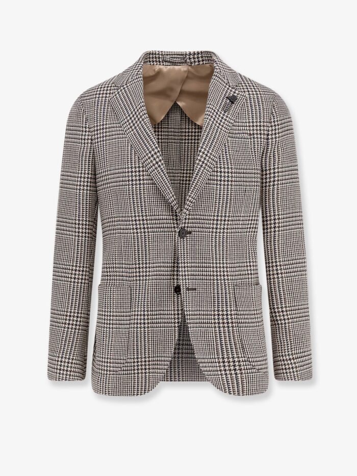 Lardini Madras Wool Blend Blazer