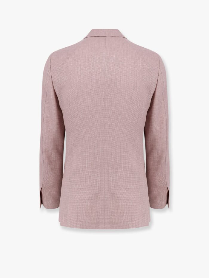 Lardini Roma Double-breasted Blazer With Removable Iconic Brooch