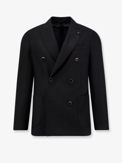 Lardini Roma Double-breasted Wool Blazer