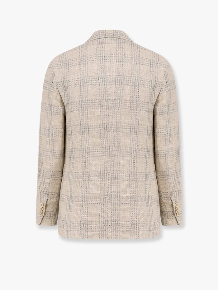 Lardini Silk Blend Blazer With Iconic Brooch