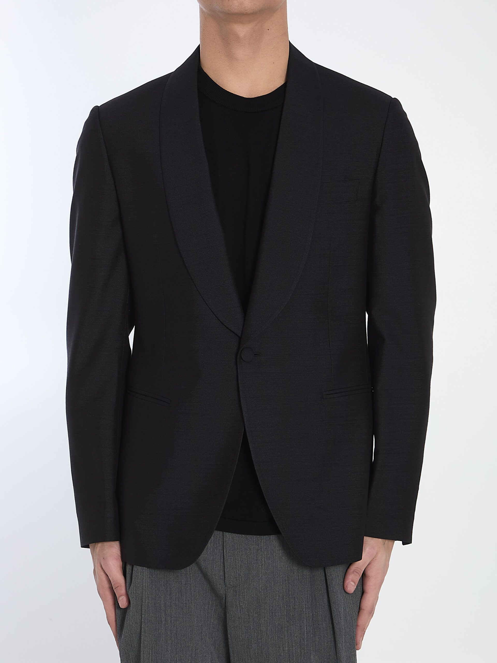 Lardini Silk single-breasted jacket