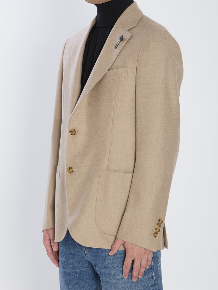 Lardini Single-breasted cashmere jacket