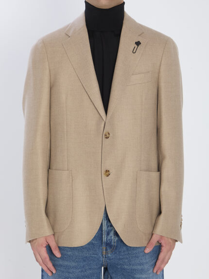 Lardini Single-breasted cashmere jacket