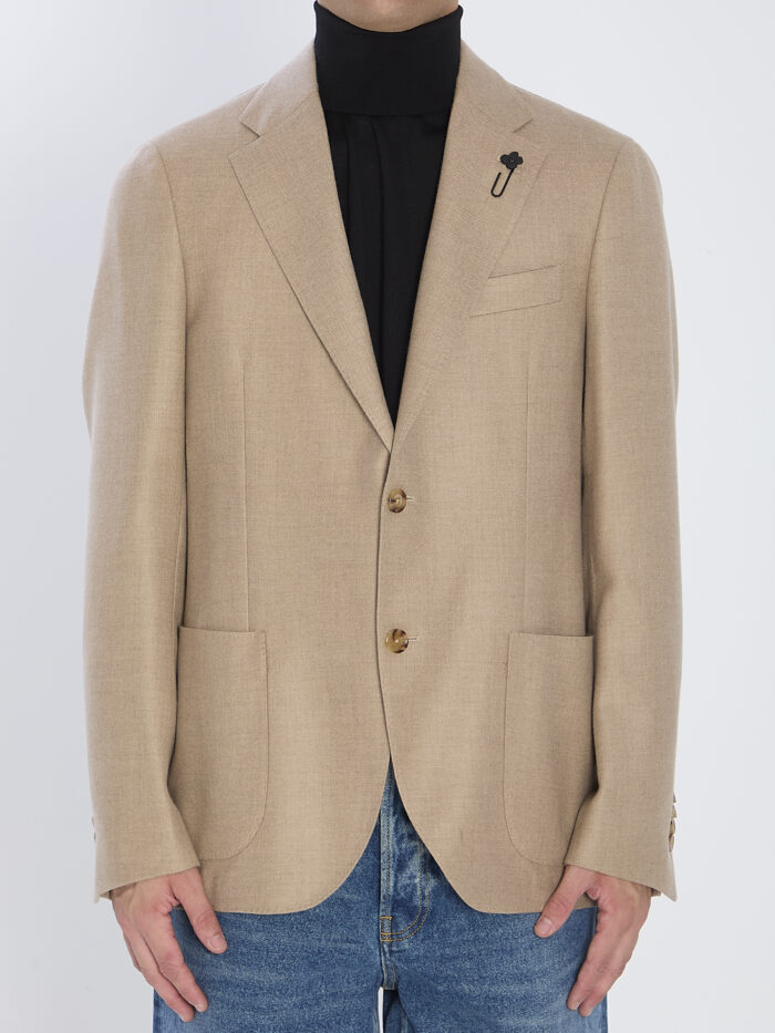 Lardini Single-breasted cashmere jacket