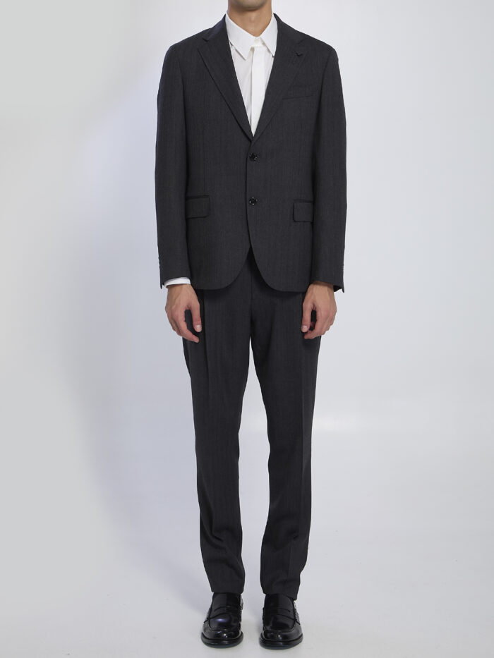 Lardini Single-breasted suit in virgin wool