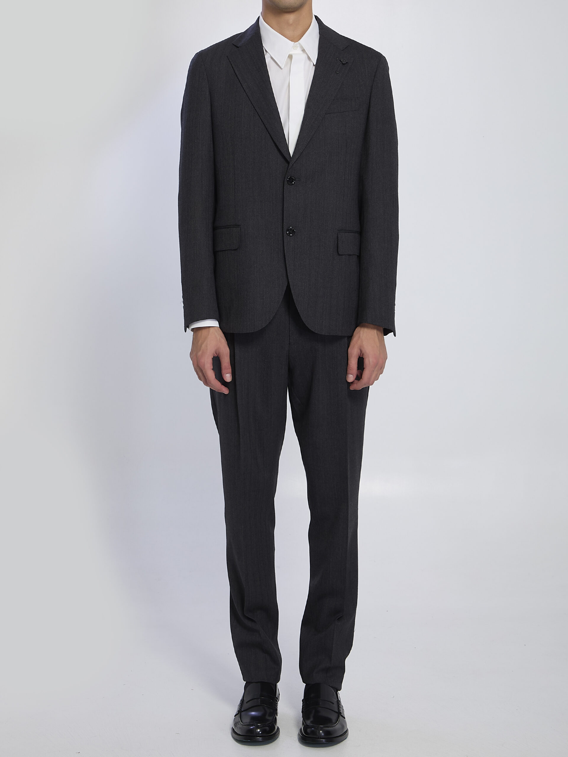 Lardini Single-breasted suit in virgin wool