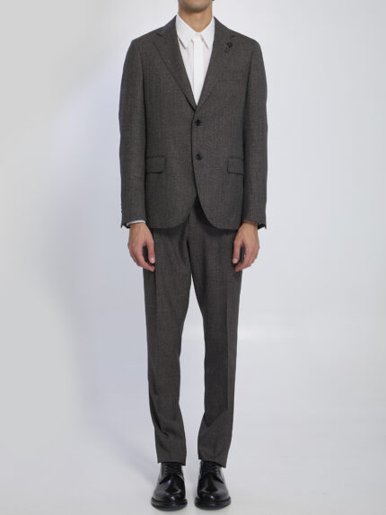 Lardini Single-breasted suit in virgin wool
