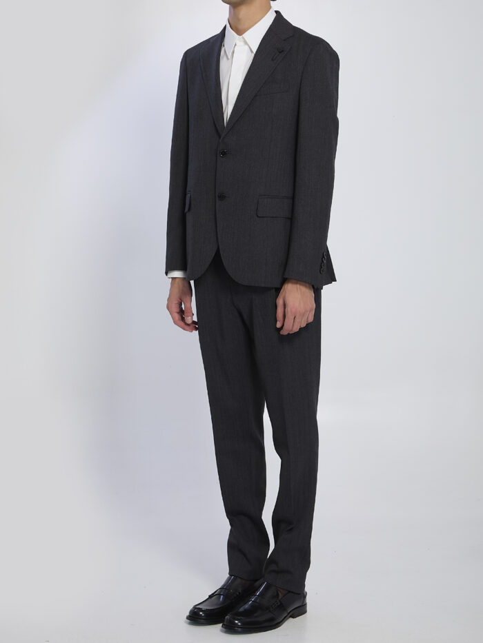 Lardini Single-breasted suit in virgin wool