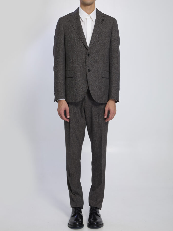 Lardini Single-breasted suit in virgin wool
