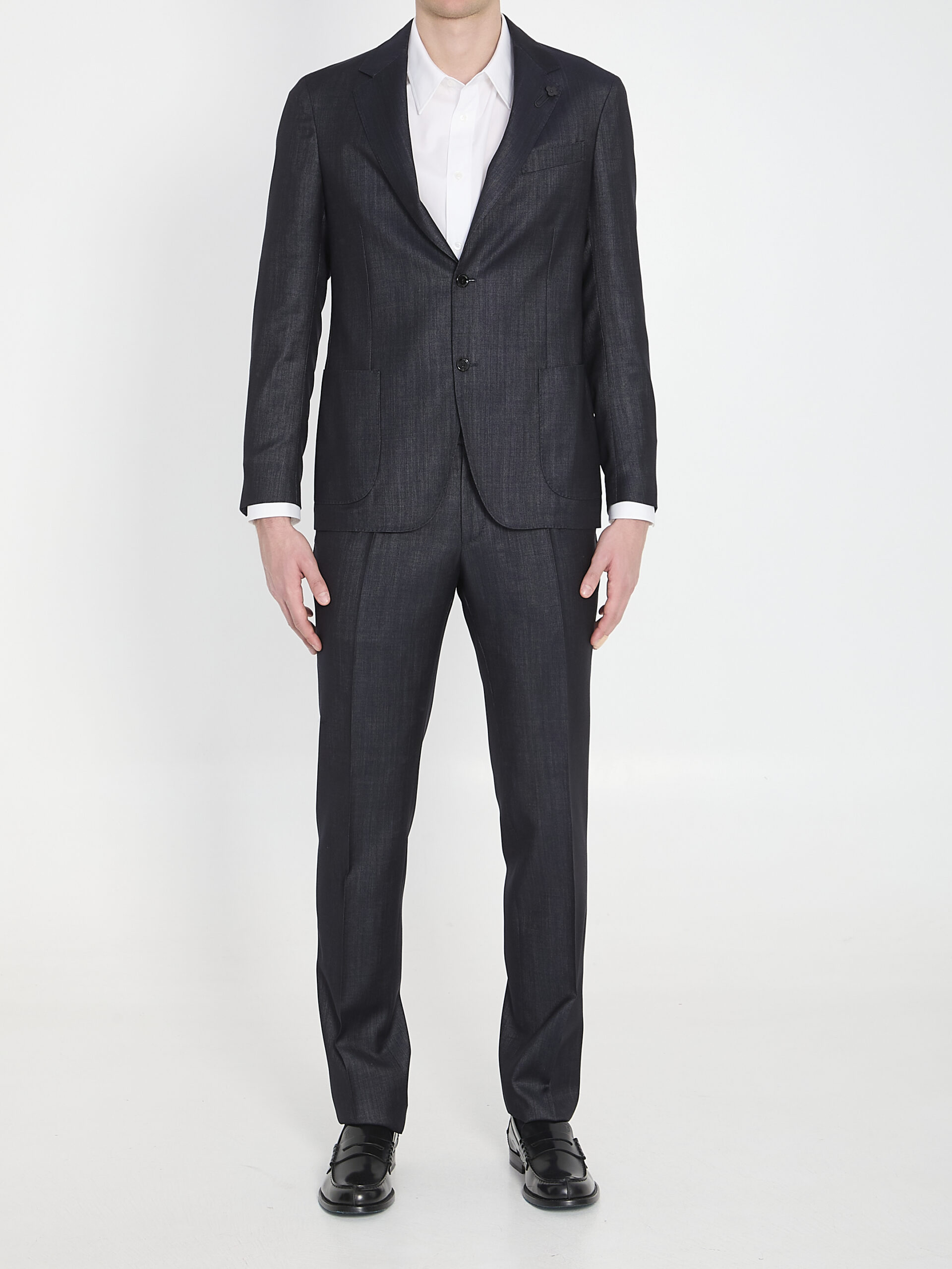 Lardini Single-breasted wool blend suit
