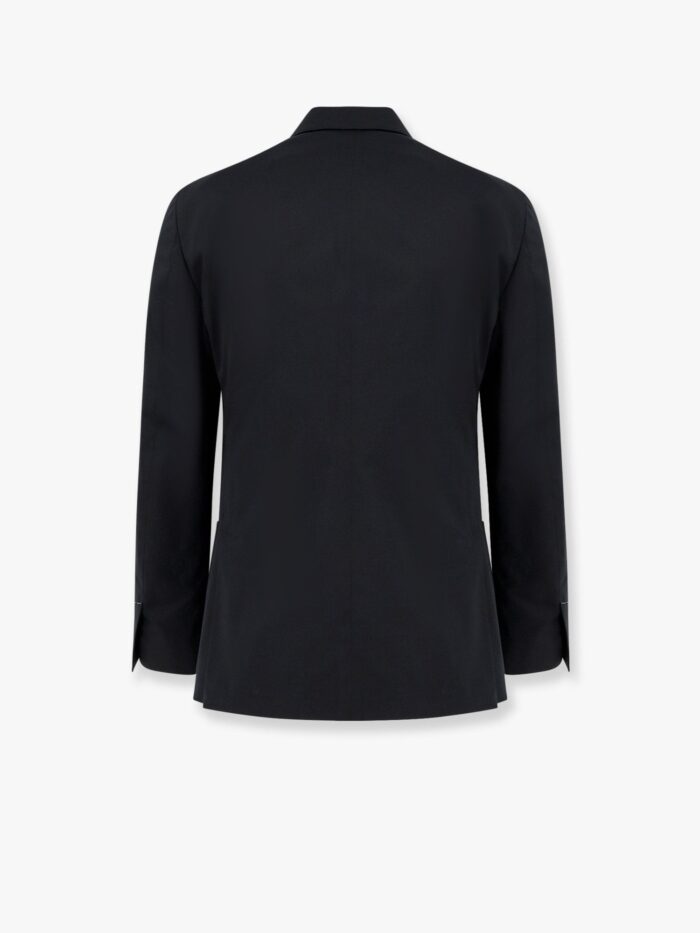 Lardini Stretch Cotton Suit With Iconic Removable Brooch