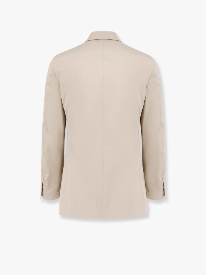 Lardini Stretch Cotton Suit With Iconic Removable Brooch