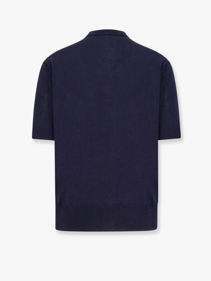 Lardini Viscose And Cotton Knit Polo Shirt