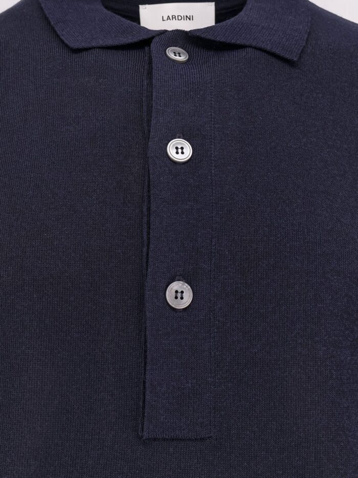 Lardini Viscose And Cotton Knit Polo Shirt