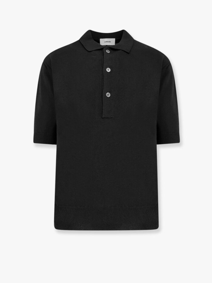 Lardini Viscose And Cotton Knit Polo Shirt