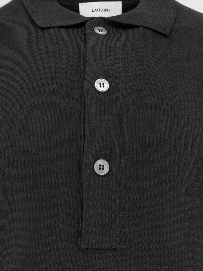 Lardini Viscose And Cotton Knit Polo Shirt