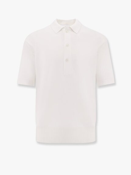 Lardini Viscose And Cotton Knit Polo Shirt
