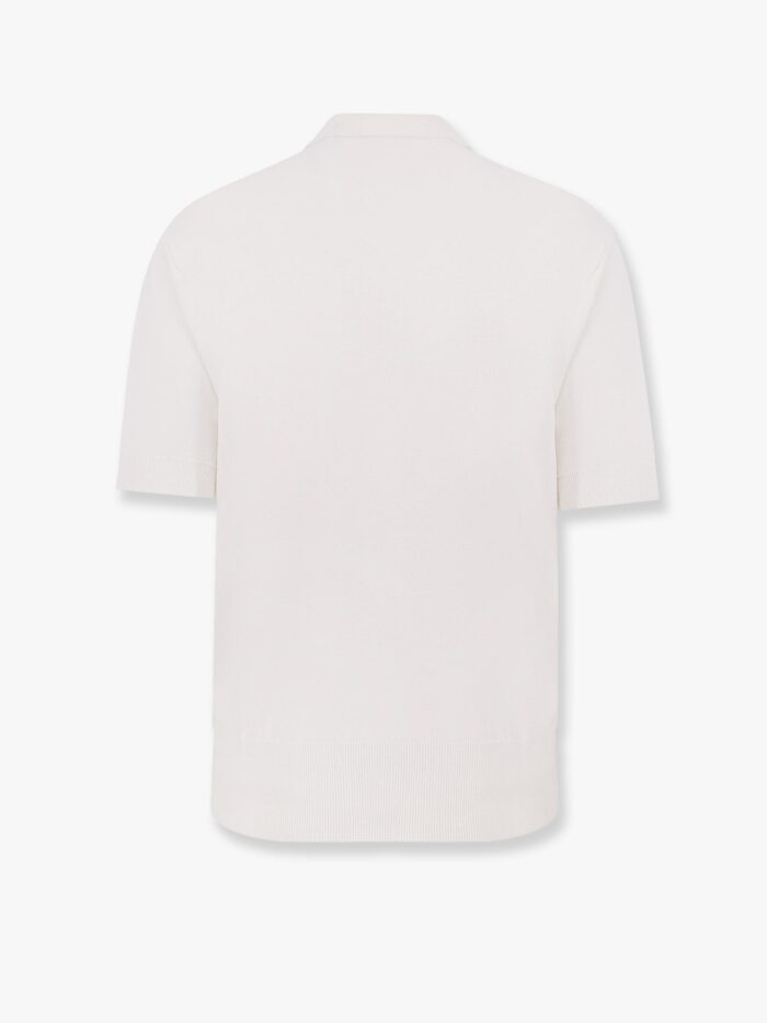 Lardini Viscose And Cotton Knit Polo Shirt