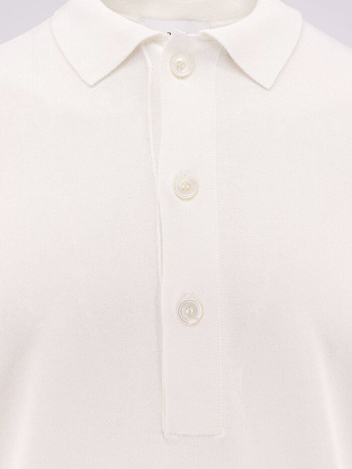 Lardini Viscose And Cotton Knit Polo Shirt