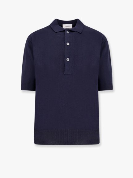 Lardini Viscose And Cotton Knit Polo Shirt