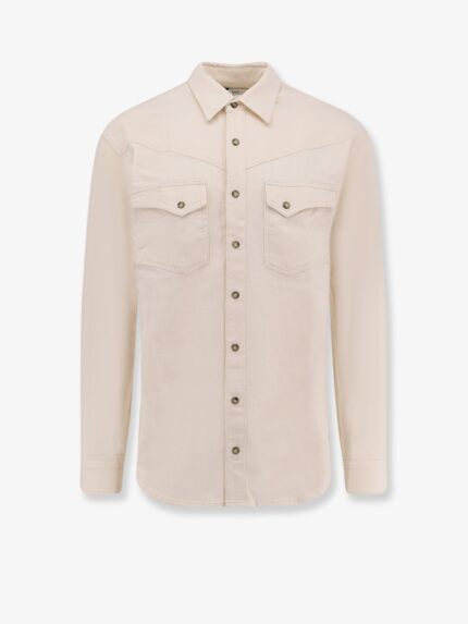 Lardini White Denim Shirt