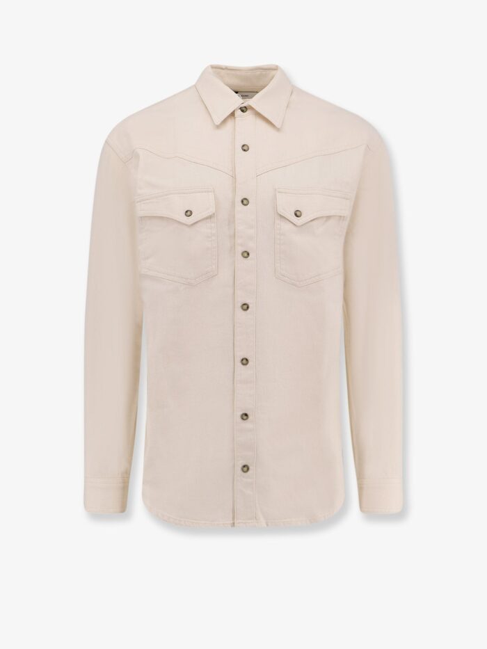 Lardini White Denim Shirt