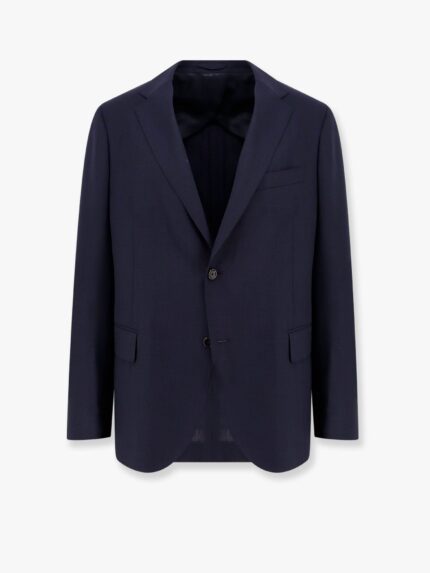 Lardini Wool Blazer With Iconic Brooch
