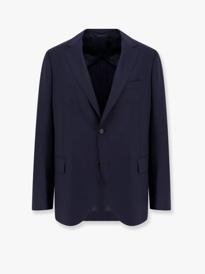Lardini Wool Blazer With Iconic Brooch