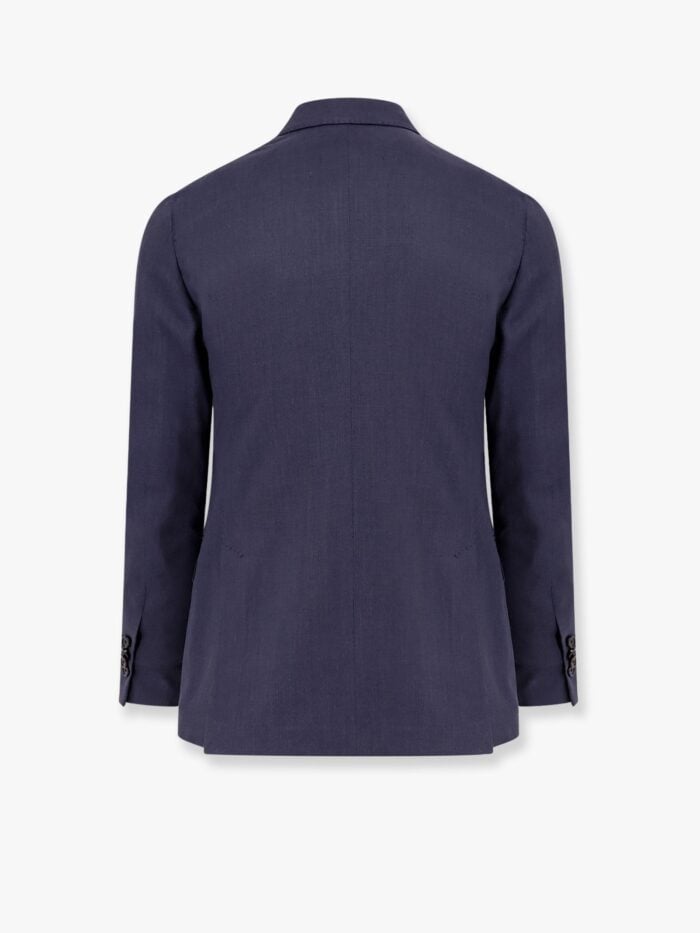 Lardini Wool Blend Blazer With Iconic Removable Brooch