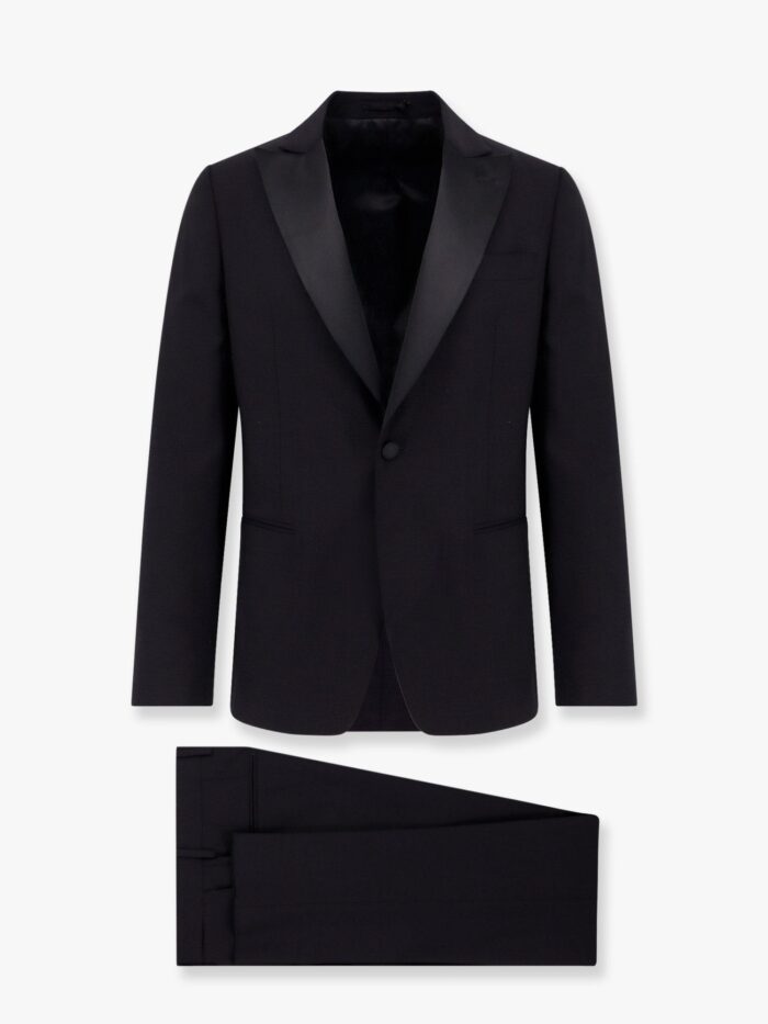 Lardini Wool Blend Tuxedo With Satin Lapel