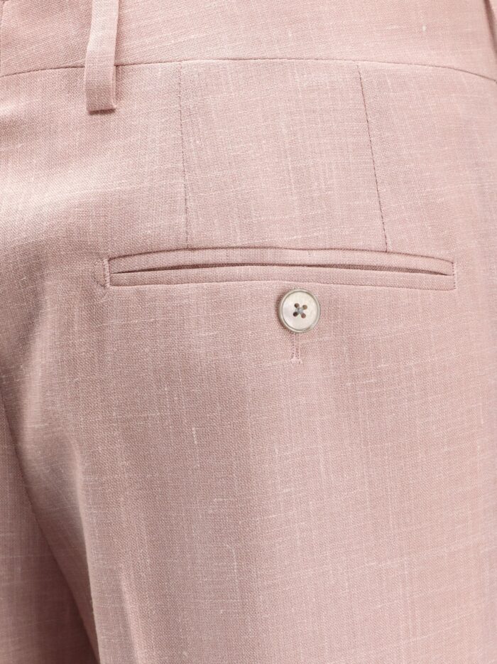 Lardini Wool, Silk And Linen Trouser With Fold
