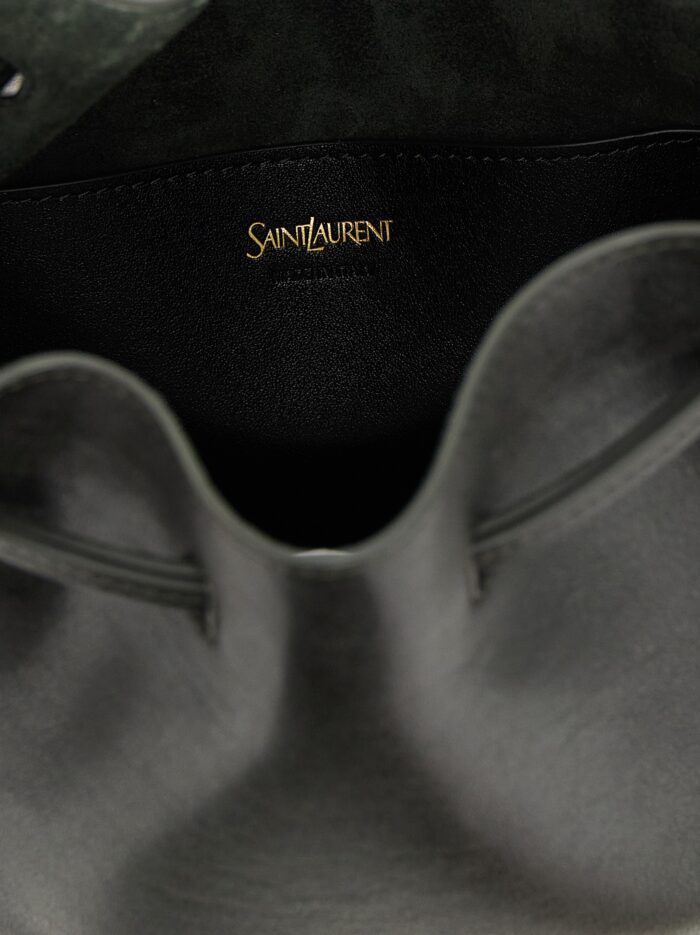 Saint Laurent Large Leather Bucket Bag