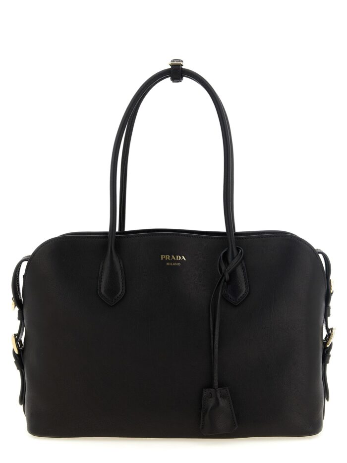 prada large leather shopping bag PRADA Large Leather Shopping Bag
