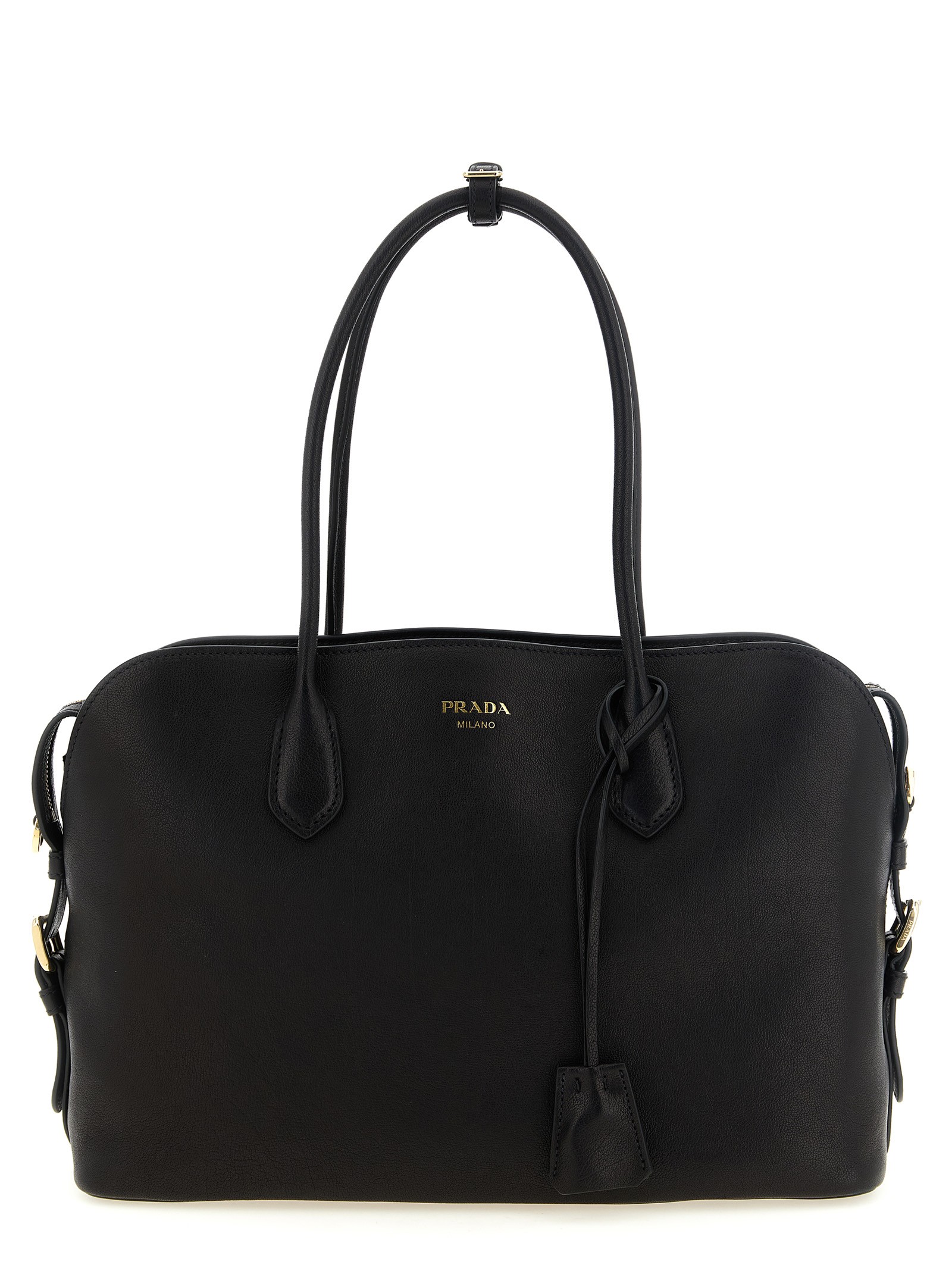 PRADA Large Leather Shopping Bag