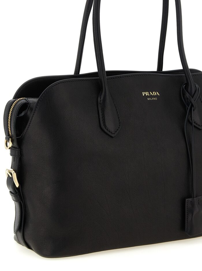 PRADA Large Leather Shopping Bag