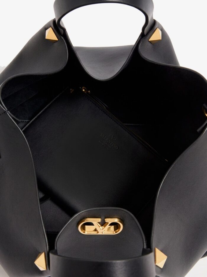 Valentino Garavani Large VLogo Signature Leather Tote Bag