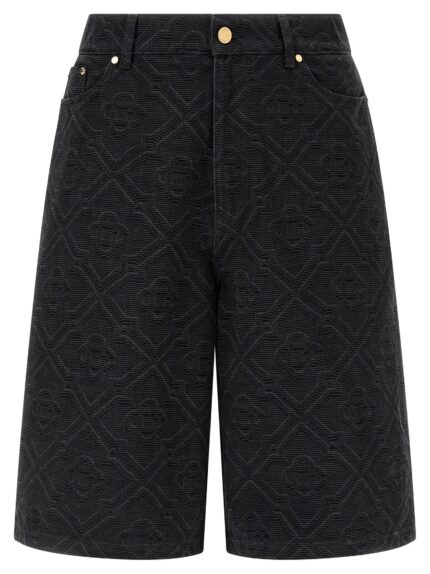 CASABLANCA 'Laser Monogram Denim' Bermuda Shorts