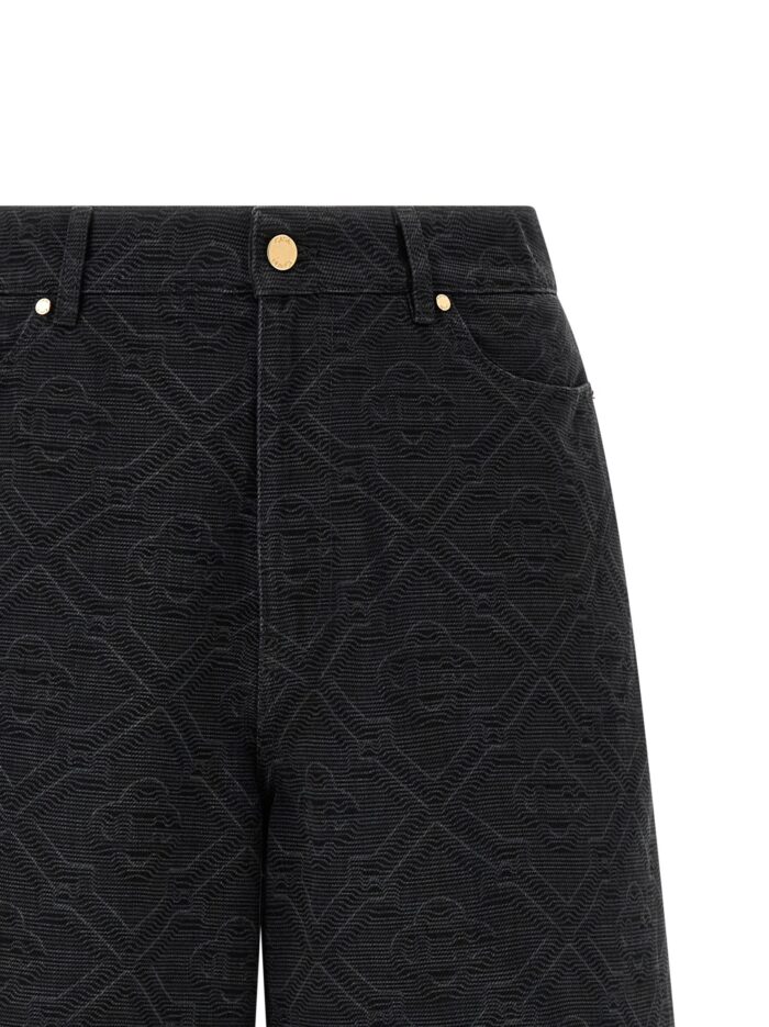 CASABLANCA 'Laser Monogram Denim' Bermuda Shorts