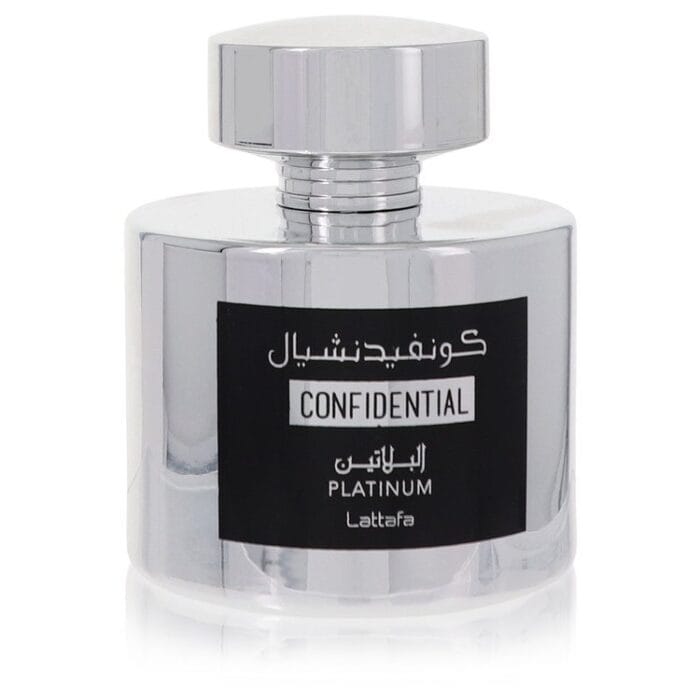 Lattafa Confidential Platinum By Lattafa - Eau De Parfum Spray (Unisex Unboxed) 3.4 Oz - Image 1