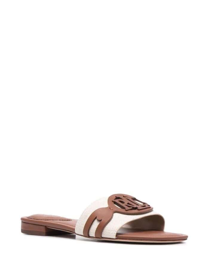 LAUREN RALPH LAUREN Alegra Canvas Slide Sandals