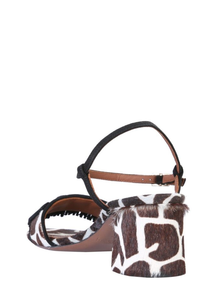 L'AUTRE CHOSE SANDALS WITH ANIMAL PRINT