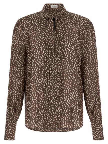Brunello Cucinelli Lavallière Collar Shirt