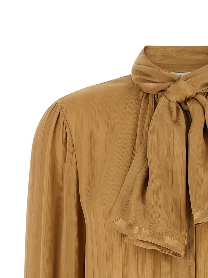 Saint Laurent Lavallière Neck Blouse