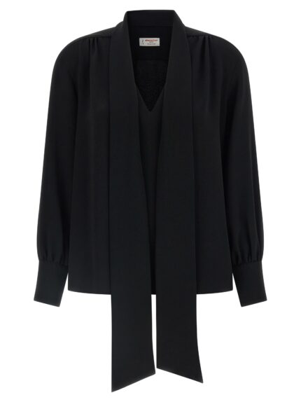 ALBERTO BIANI Lavallière Neck Blouse
