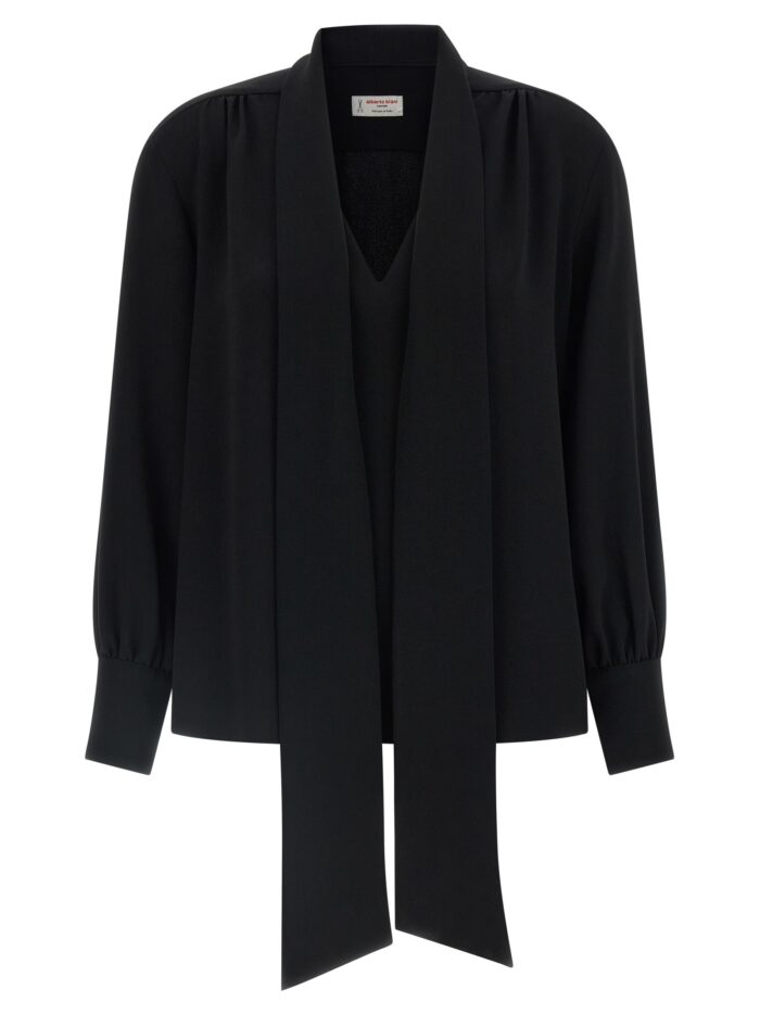 alberto biani lavallière neck blouse ALBERTO BIANI Lavallière Neck Blouse