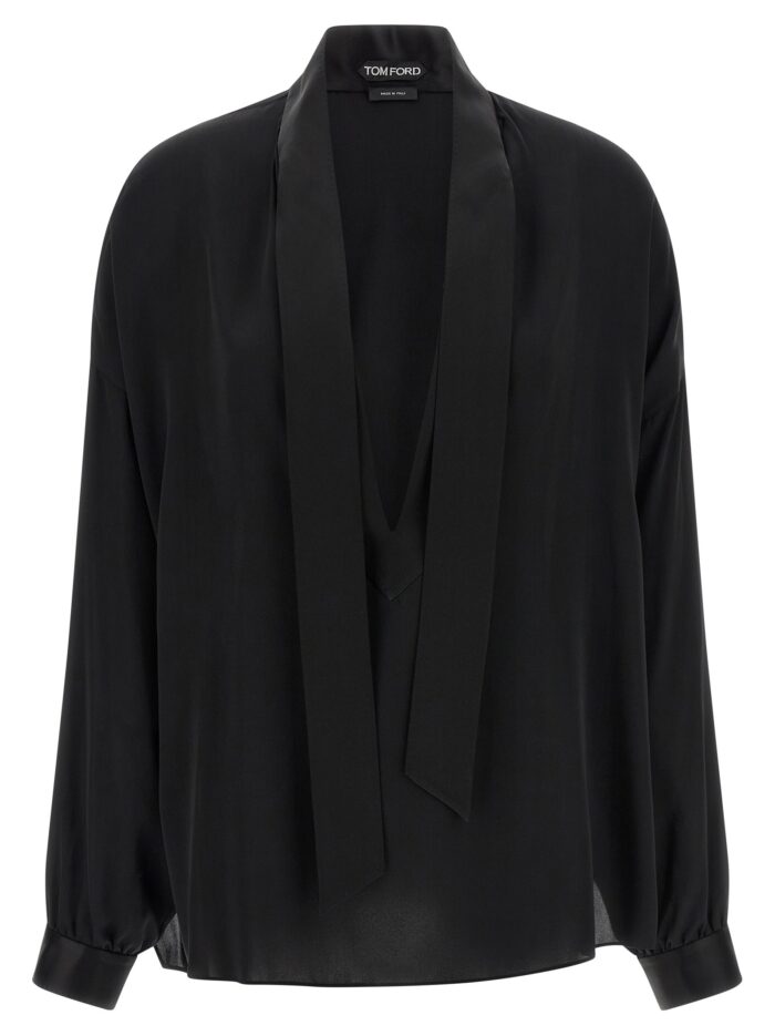 tom ford lavallière neck blouse TOM FORD Lavallière Neck Blouse