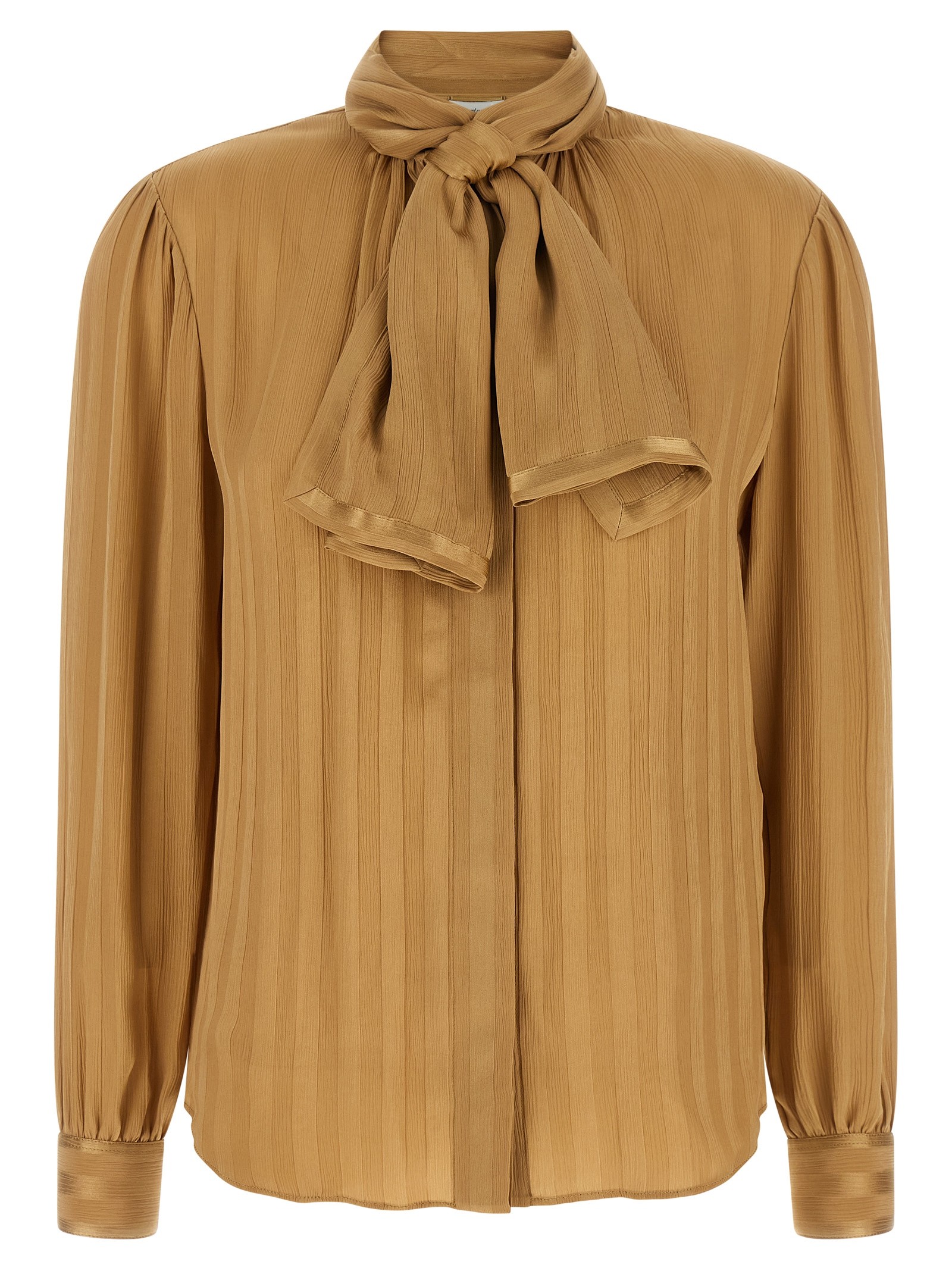 Saint Laurent Lavallière Neck Blouse